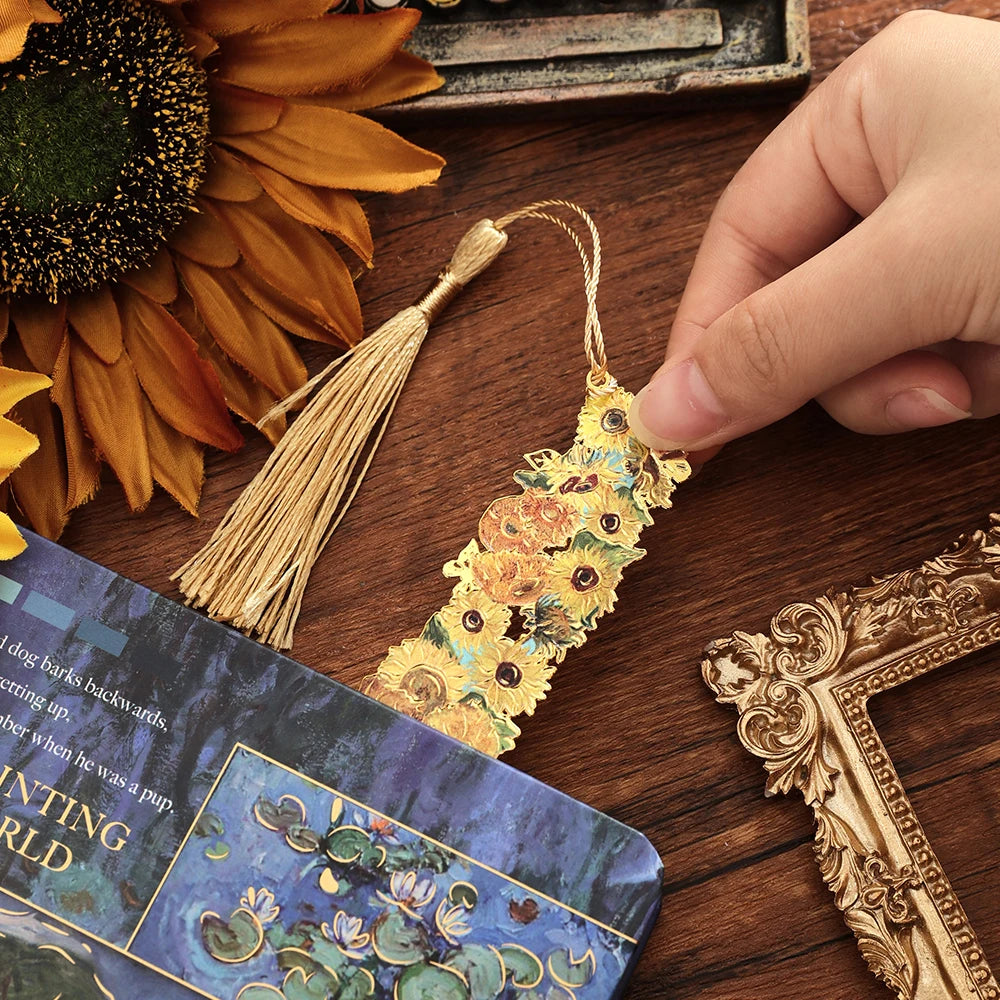 Artful Metal Bookmark with Tassel