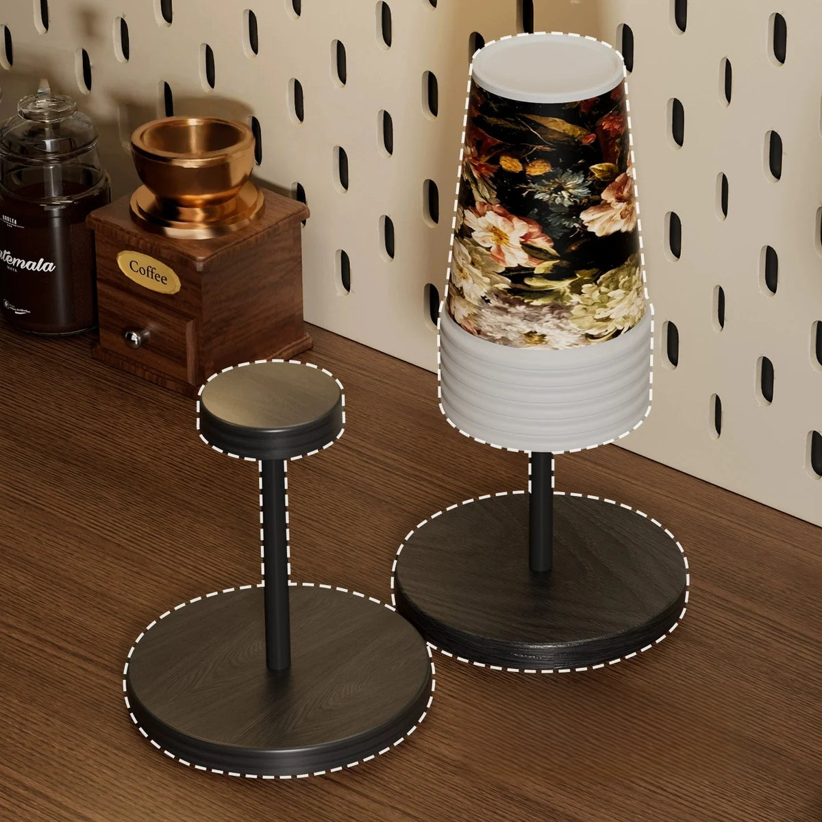 Timber Coffee-Corner Cup Holder