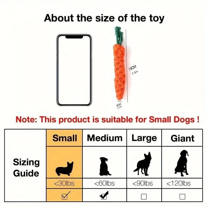 Carrot Rope Dog Toy