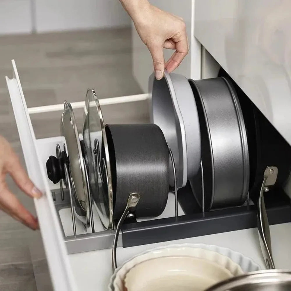 Adjustable Pot & Lid Rack
