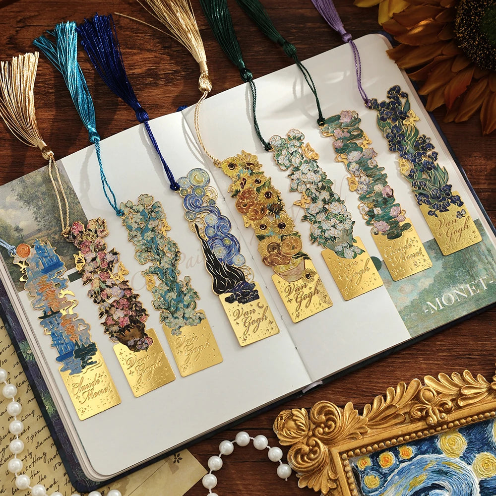 Artful Metal Bookmark with Tassel