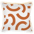 Muse Burnt Orange Fringed Cushion Cover | 45 × 45 cm