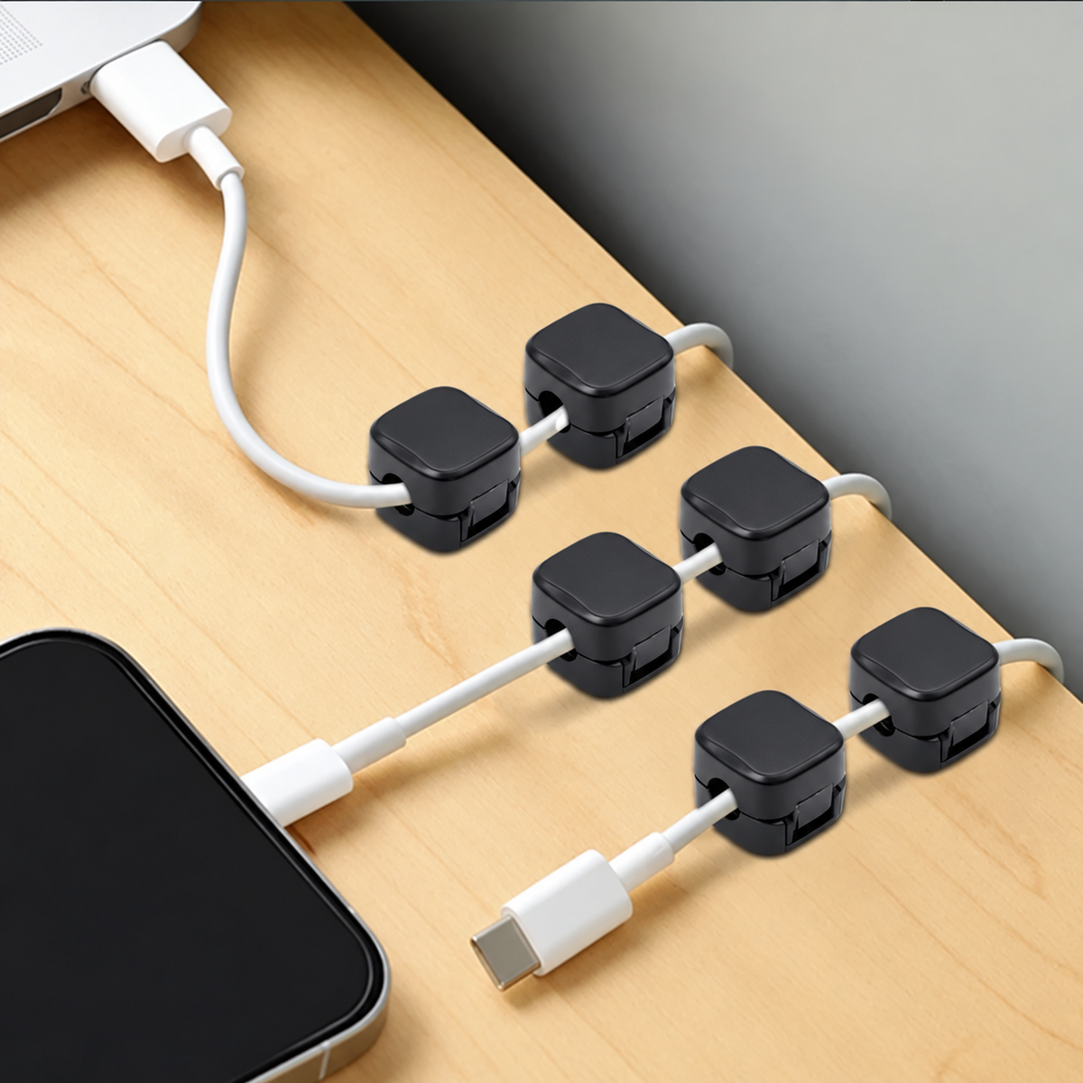 Magnetic Desk Cable Clips