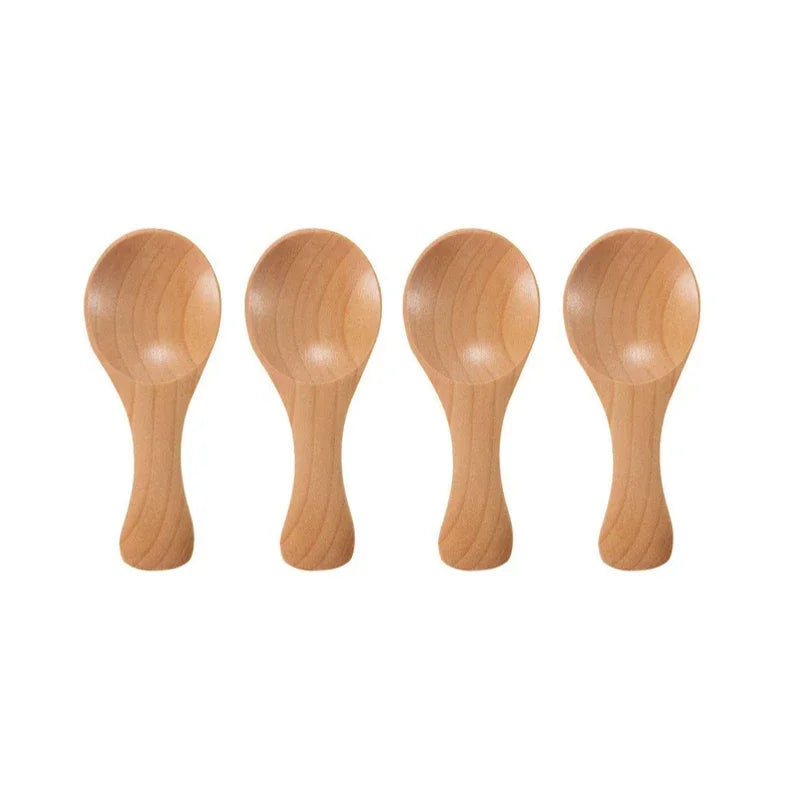 Mini Timber Condiment Spoons | Set of Four