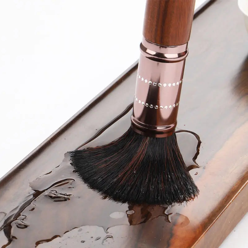Timber-Handle Coffee Grinder Brush