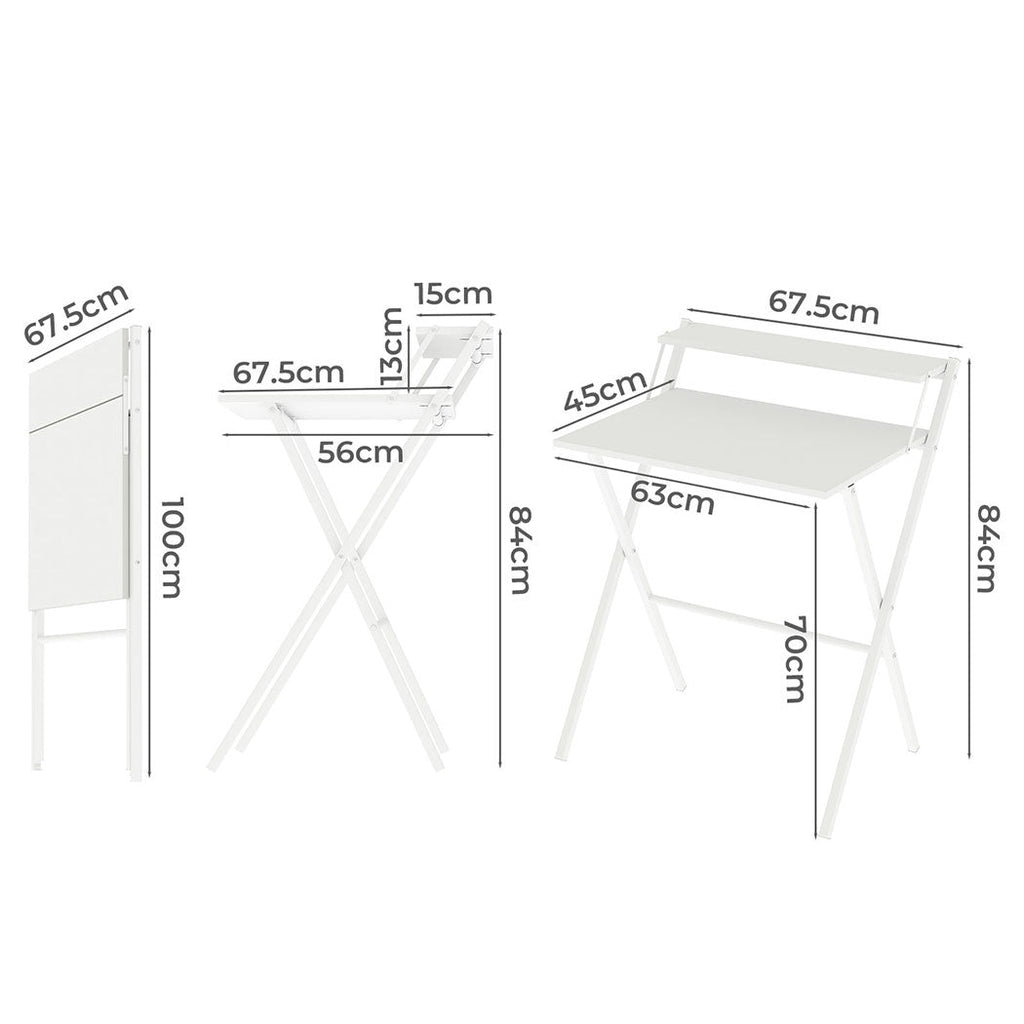 Levede Folding Study Desk | White