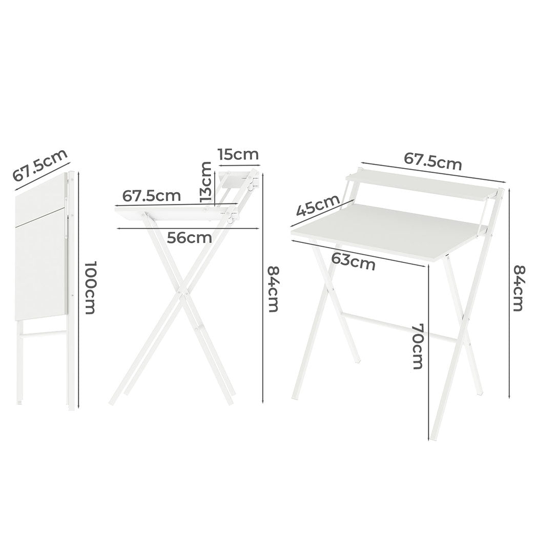 Levede Folding Study Desk | White