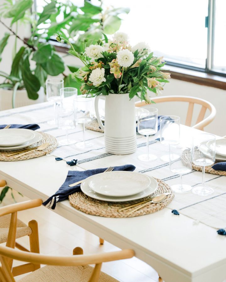 Ribbons Handwoven Cotton Table Runner | 183 × 36 cm