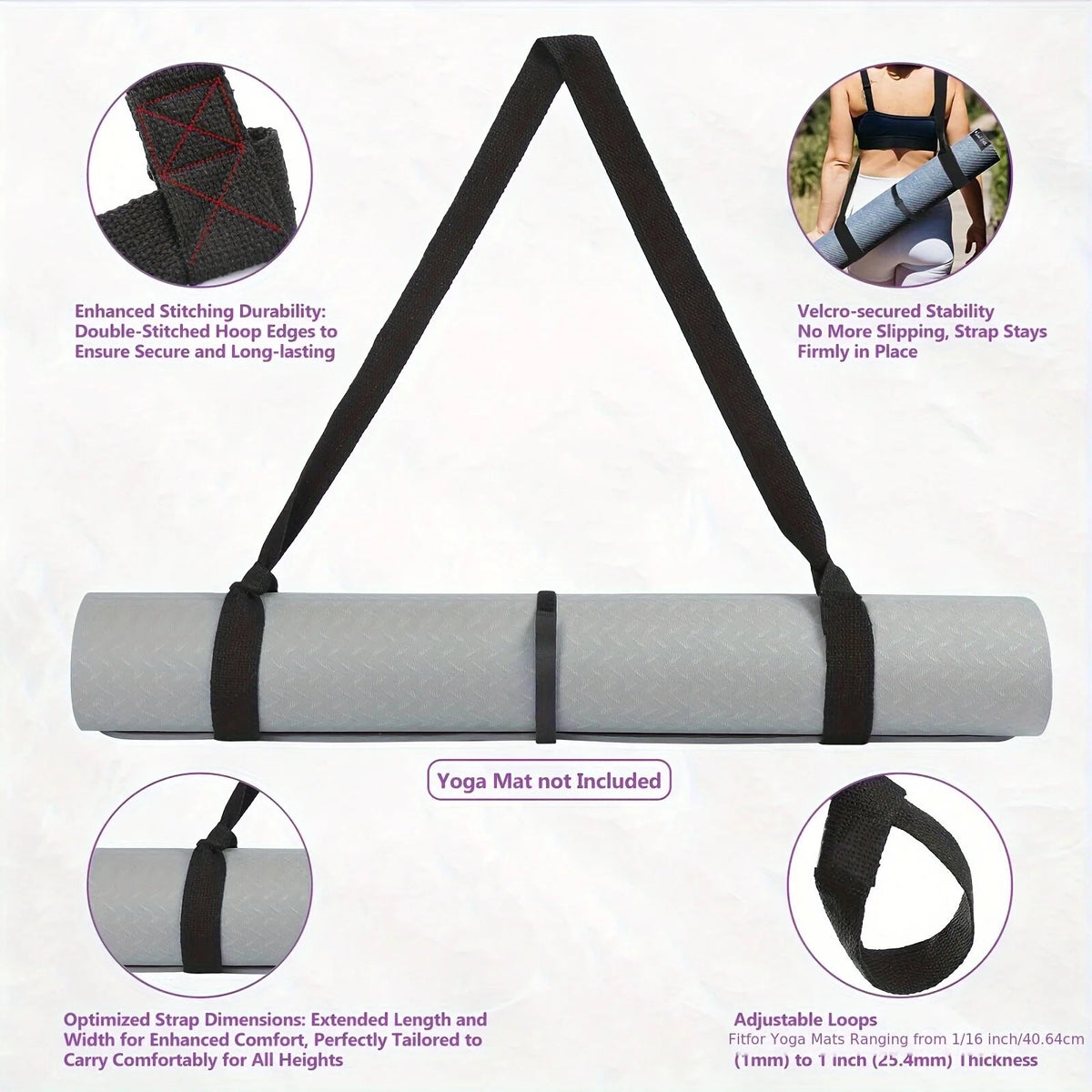 Adjustable Yoga Mat Carry Strap
