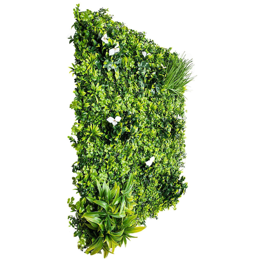 Luxury White Lily Vertical Garden Green Wall Panel 1m x 1m – SGS UV Resistant