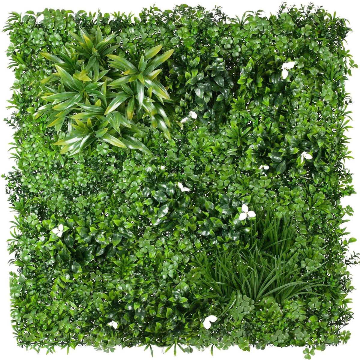 Luxury White Lily Vertical Garden Green Wall Panel 1m x 1m – SGS UV Resistant